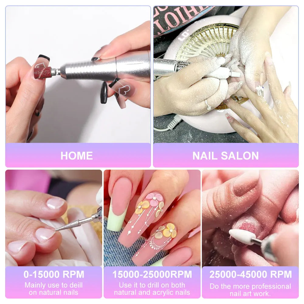Rechargeable Electric Nail Drill Machine Professional Nail