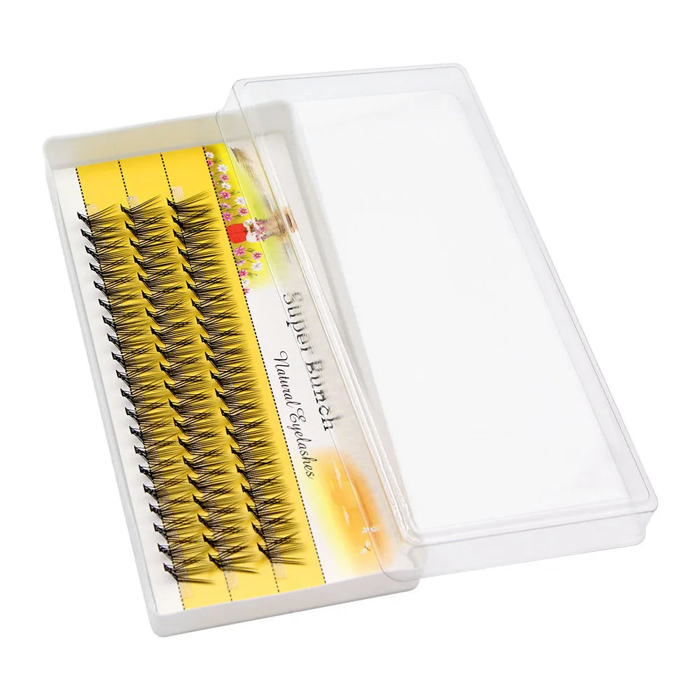 Super Bunch Curl Mink False Eyelash 60 Clusters Lashtray Makeup