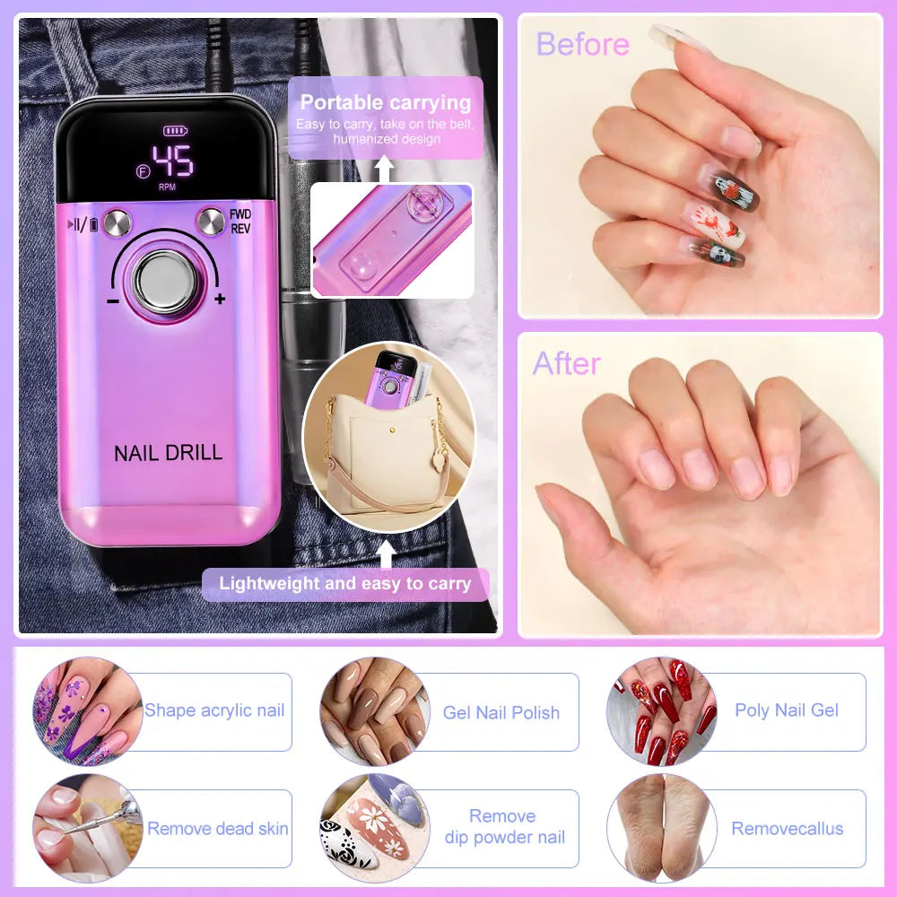 Rechargeable Electric Nail Drill Machine Professional Nail