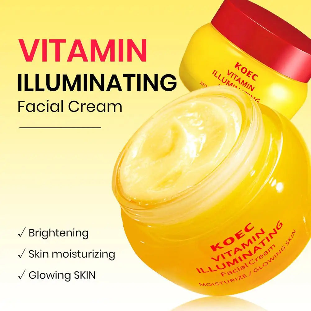 Korean Skincare Kit -  Capsule Cream & Serum, Vitamin Illuminating Facial Cream