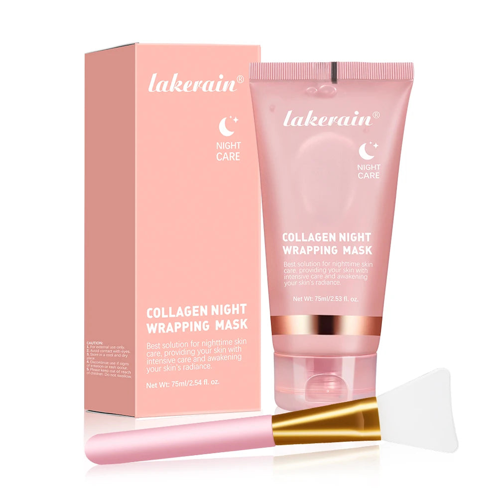 Collagen Wrapping Mask And Brush Set Rejuvenation Moisturize Brightening