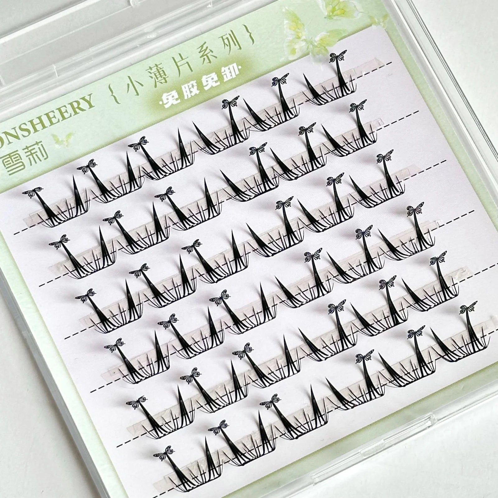 Natural Cosplay False Eyelashes No Glue Need Eyelash Clusters