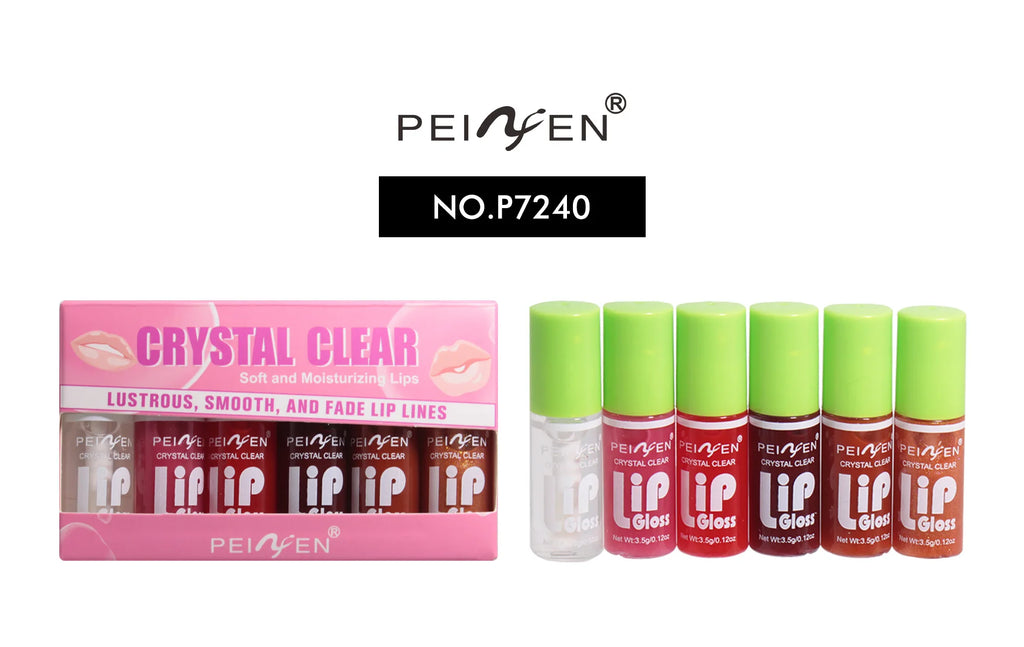 6 Pieces Glass Mirror Lip Gloss Set Hydrating