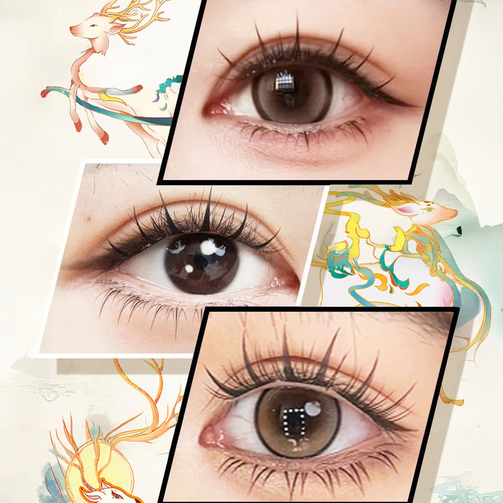 Natural Cosplay False Eyelashes No Glue Need Eyelash Clusters