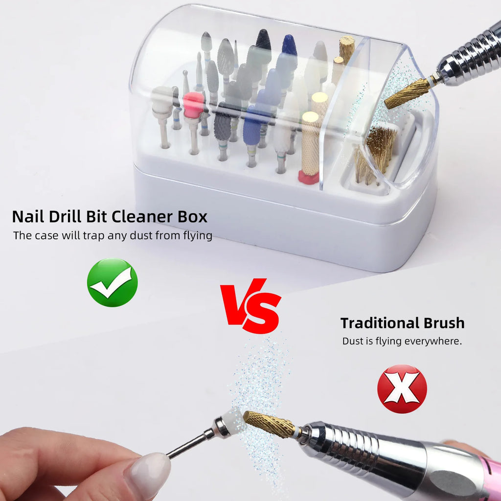 30 Holes Nail Polish Head Organizer Acrylic Portable Professional