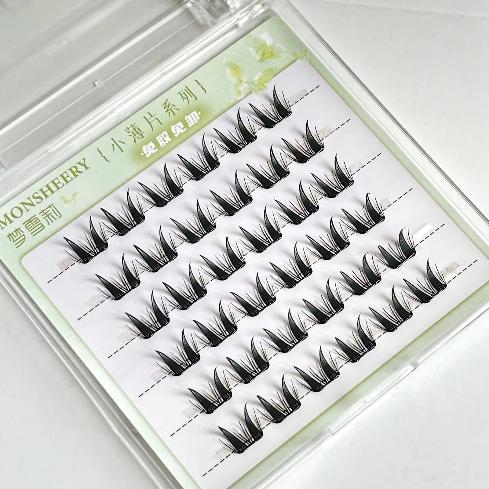 Natural Cosplay False Eyelashes No Glue Need Eyelash Clusters