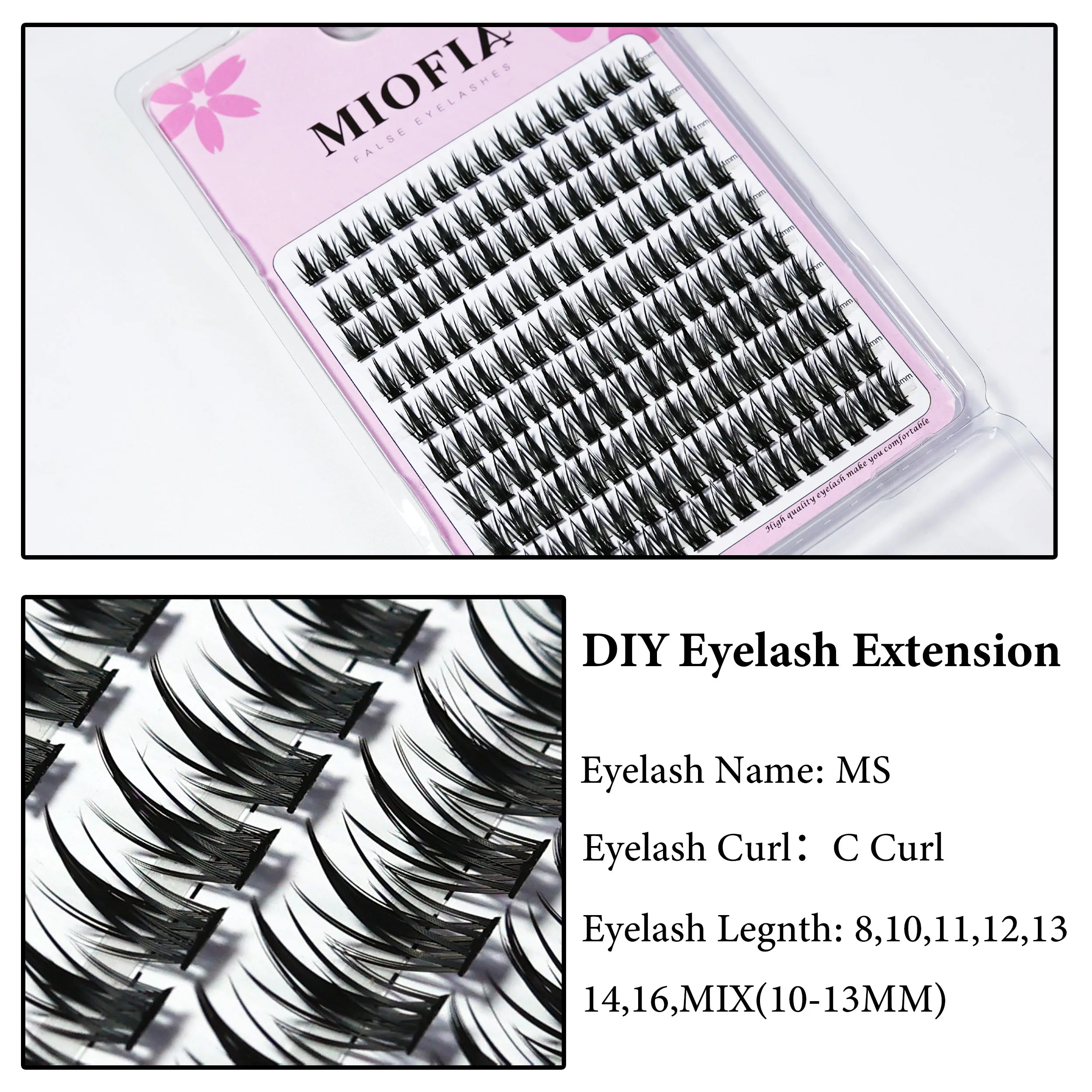 160 Bunches Eyelash Individual Eyelash Cluster Natural Eyelash Extension