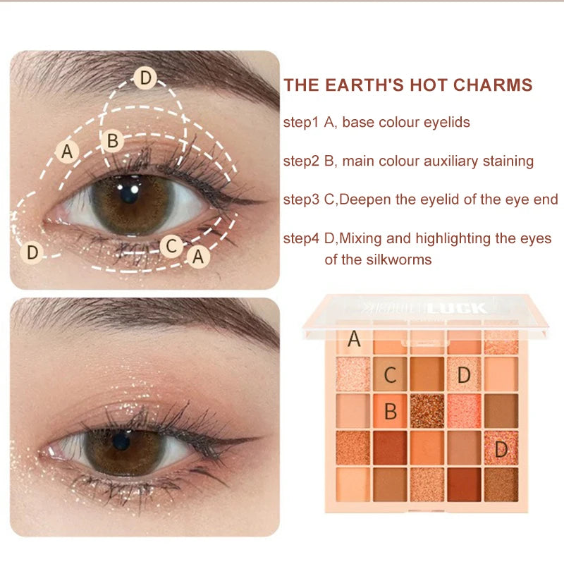 25 Color Professional Eyeshadow Palette Eye Glitter