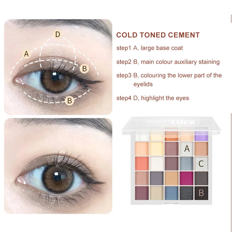 25 Color Professional Eyeshadow Palette Eye Glitter