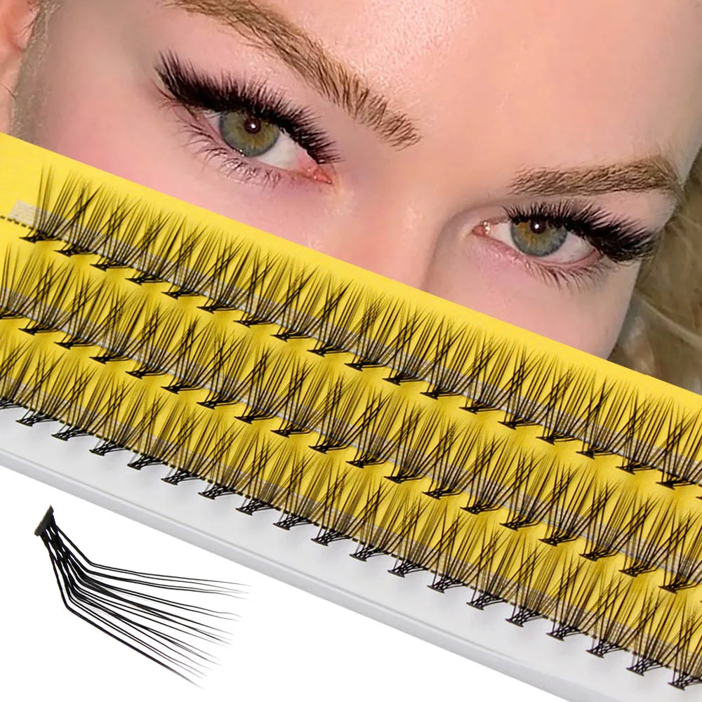 Super Bunch Curl Mink False Eyelash 60 Clusters Lashtray Makeup