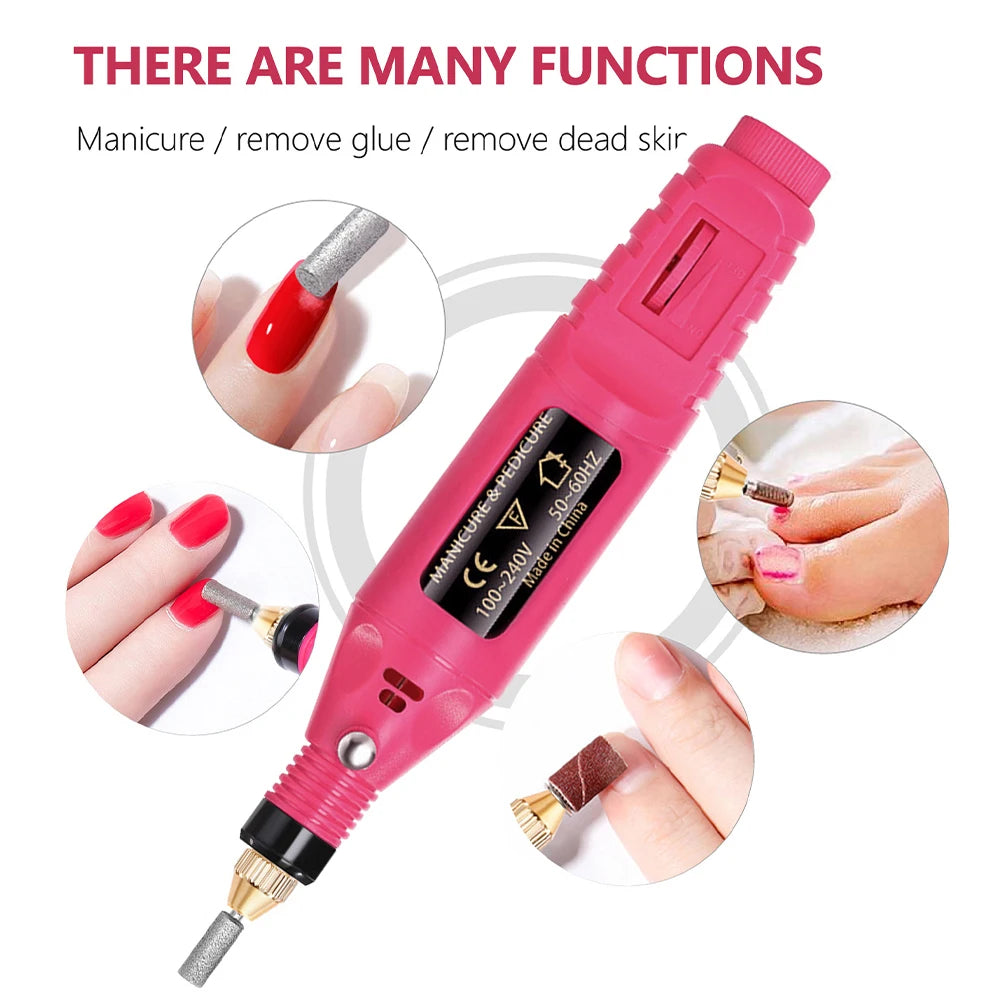 Electric Nail Drill Machine Set Pedicure Grinding Equipment Mill For Manicure