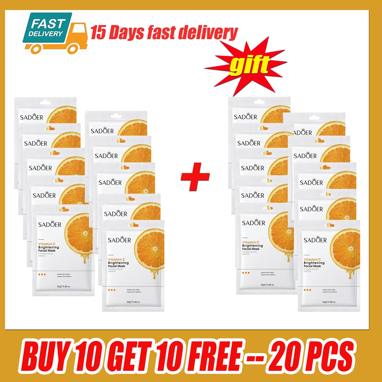 Vitamin C facial Mask Remove Blackheads Shrink Pores Whitening Skin Soothing