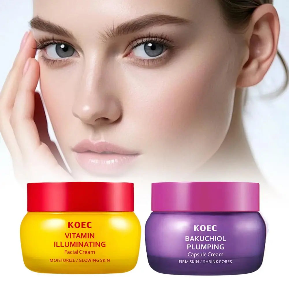 Korean Skincare Kit -  Capsule Cream & Serum, Vitamin Illuminating Facial Cream