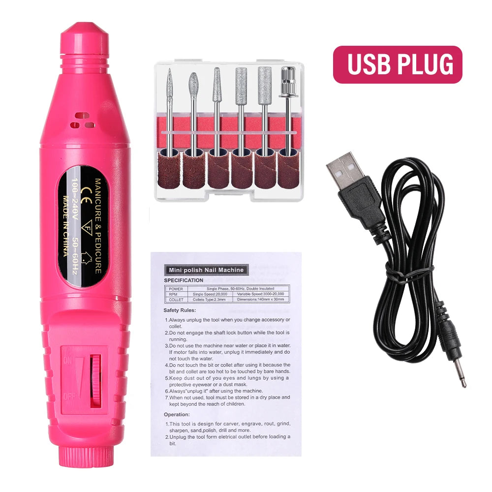 7-in-1Nail Art Tool Set With LED UV Nail Lamp