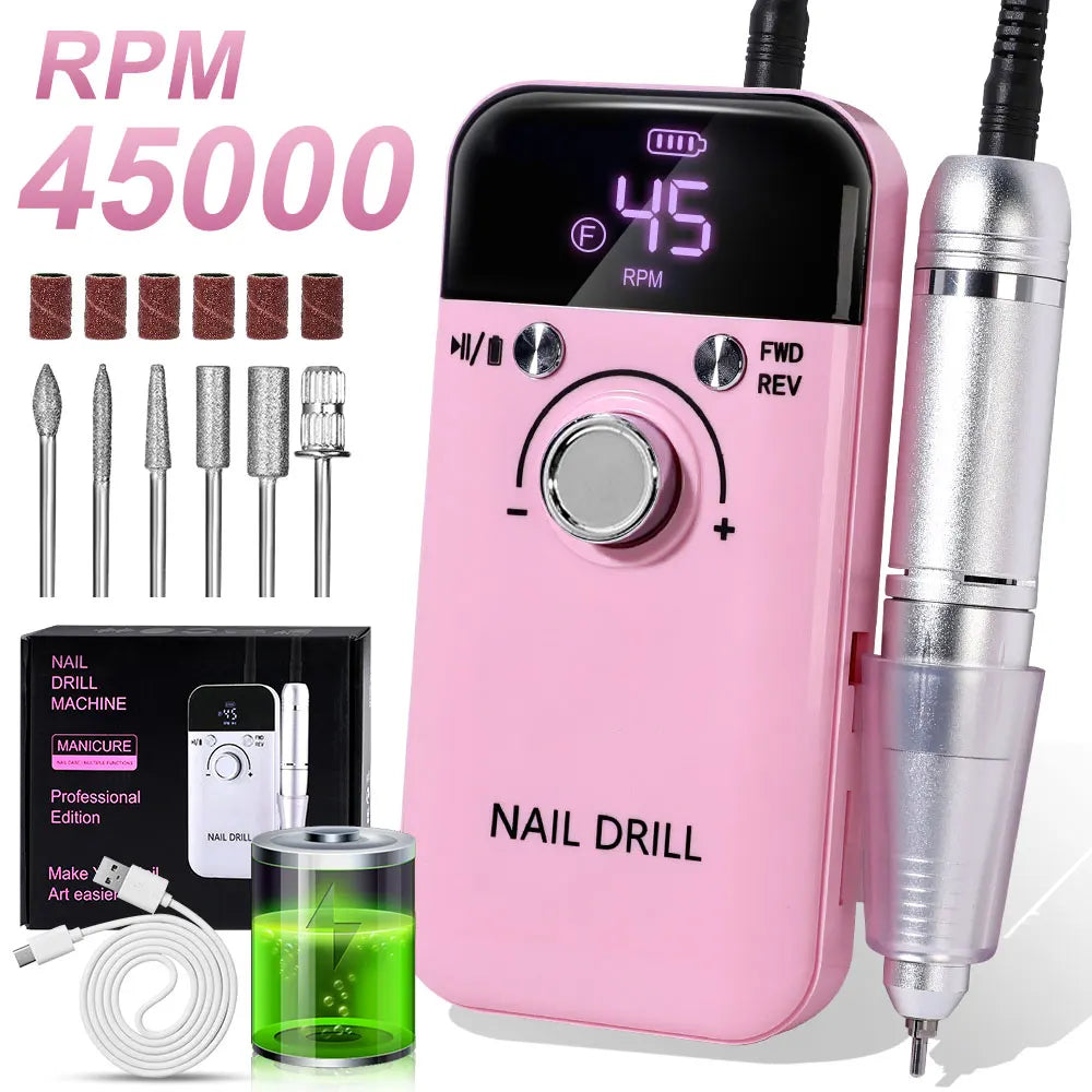 Rechargeable Electric Nail Drill Machine Professional Nail
