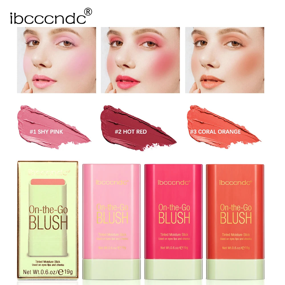 Make Up Functional Blush Stick Easy Color Rouge Blusher Cream Waterproof