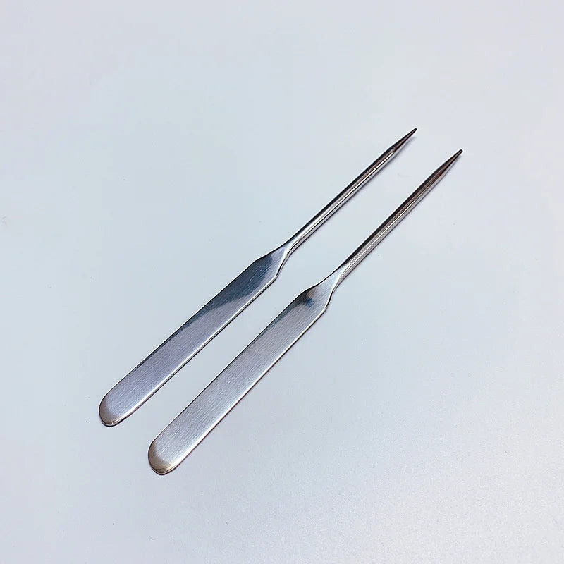 Stainless Steel Palette Tray Mixing Rod Set Makeup Toner Spatula Mixing Stick