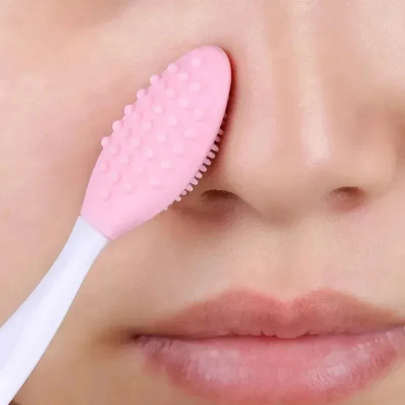 Beauty Skin Care Wash Face Double Sided Silicone Brush