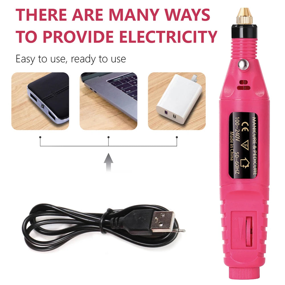 Electric Nail Drill Machine Set Pedicure Grinding Equipment Mill For Manicure
