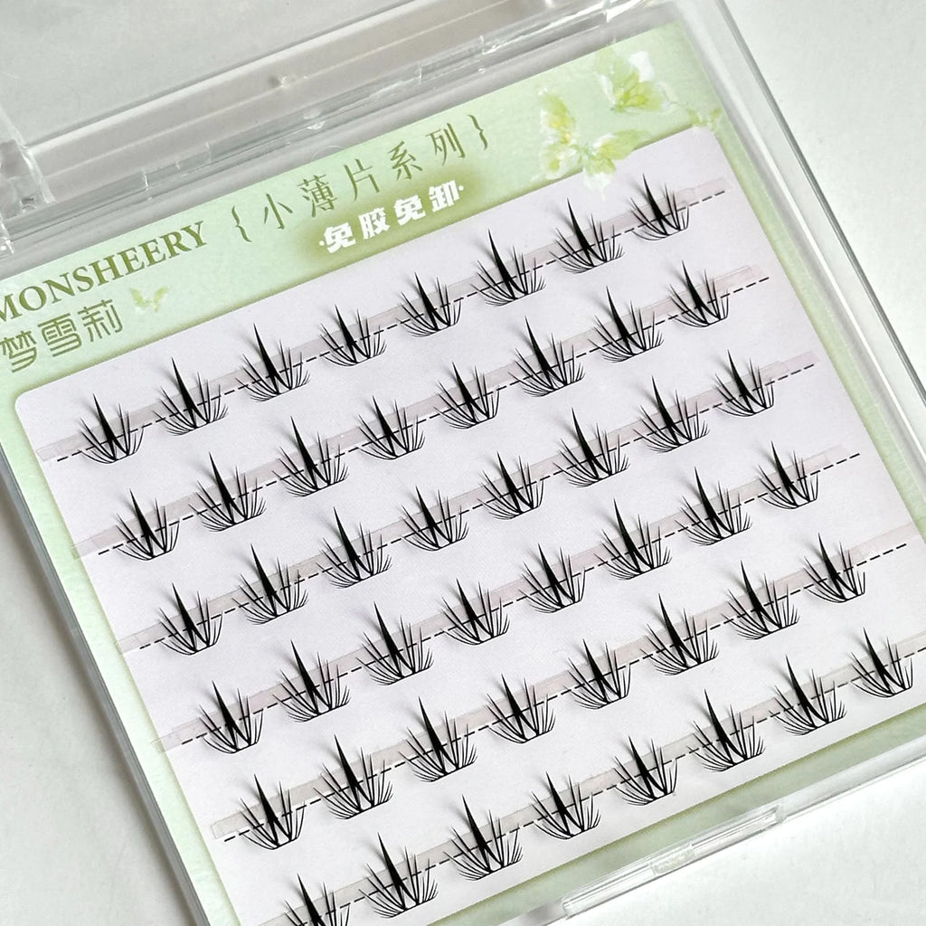 Natural Cosplay False Eyelashes No Glue Need Eyelash Clusters