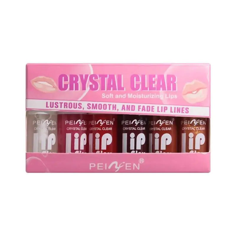 6 Pieces Glass Mirror Lip Gloss Set Hydrating