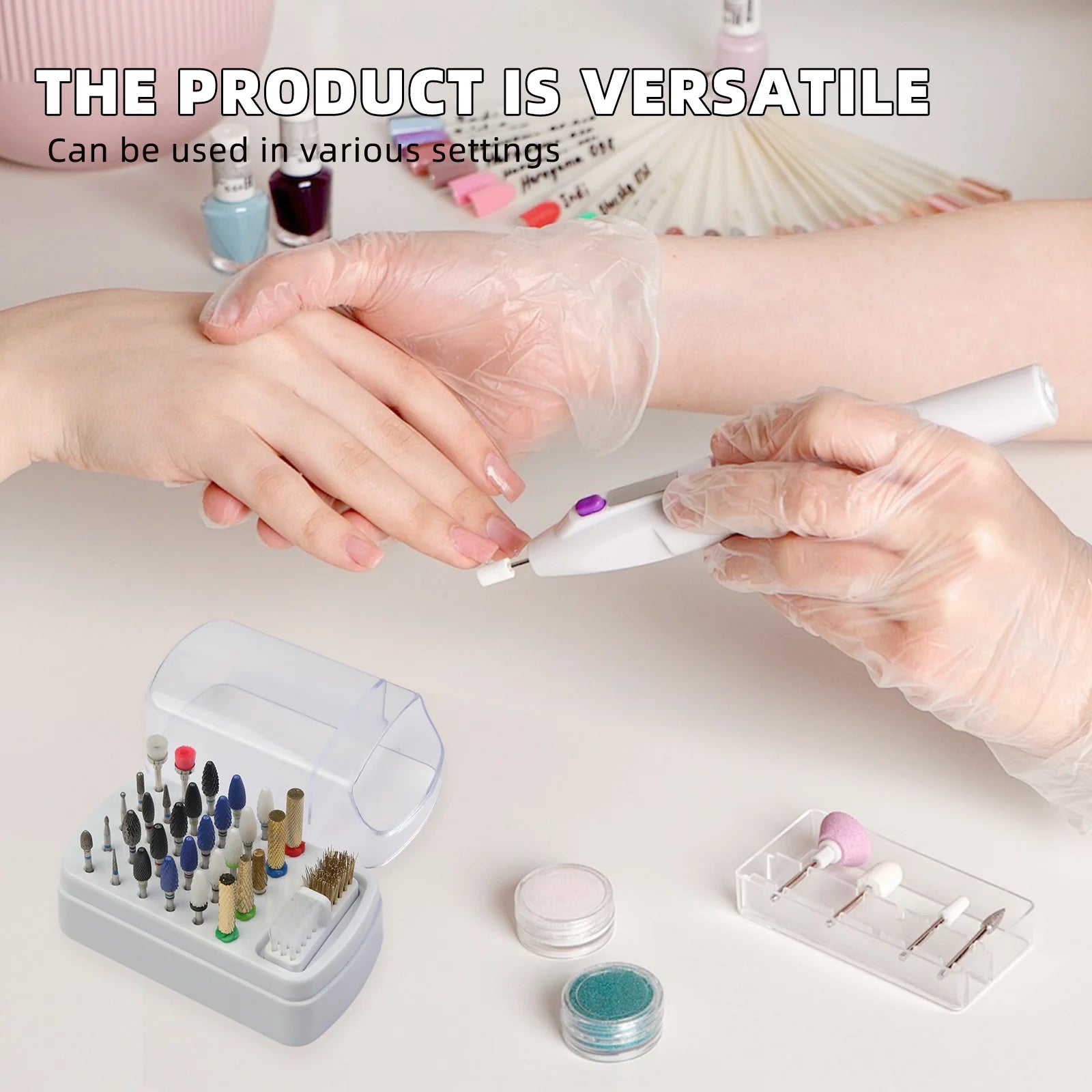 30 Holes Nail Polish Head Organizer Acrylic Portable Professional