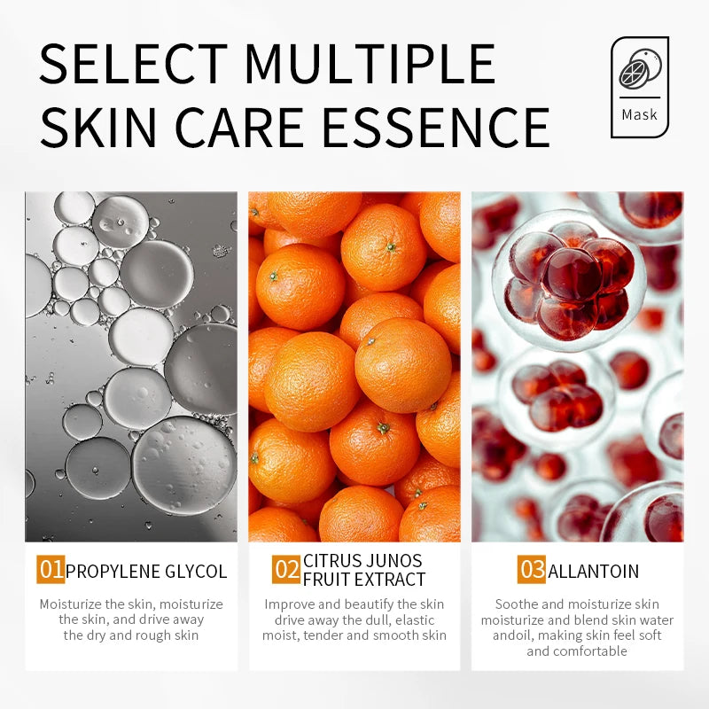 Vitamin C facial Mask Remove Blackheads Shrink Pores Whitening Skin Soothing