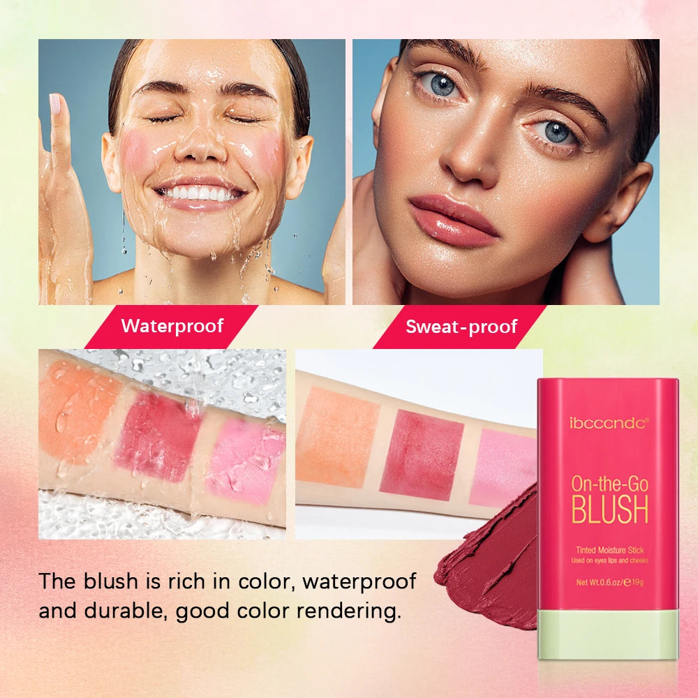 Make Up Functional Blush Stick Easy Color Rouge Blusher Cream Waterproof
