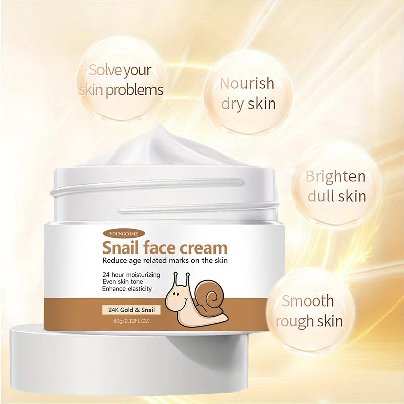 Korean Snail Essence Cream Collagen Anti Wrinkle Facial Skin Care Moisturizing