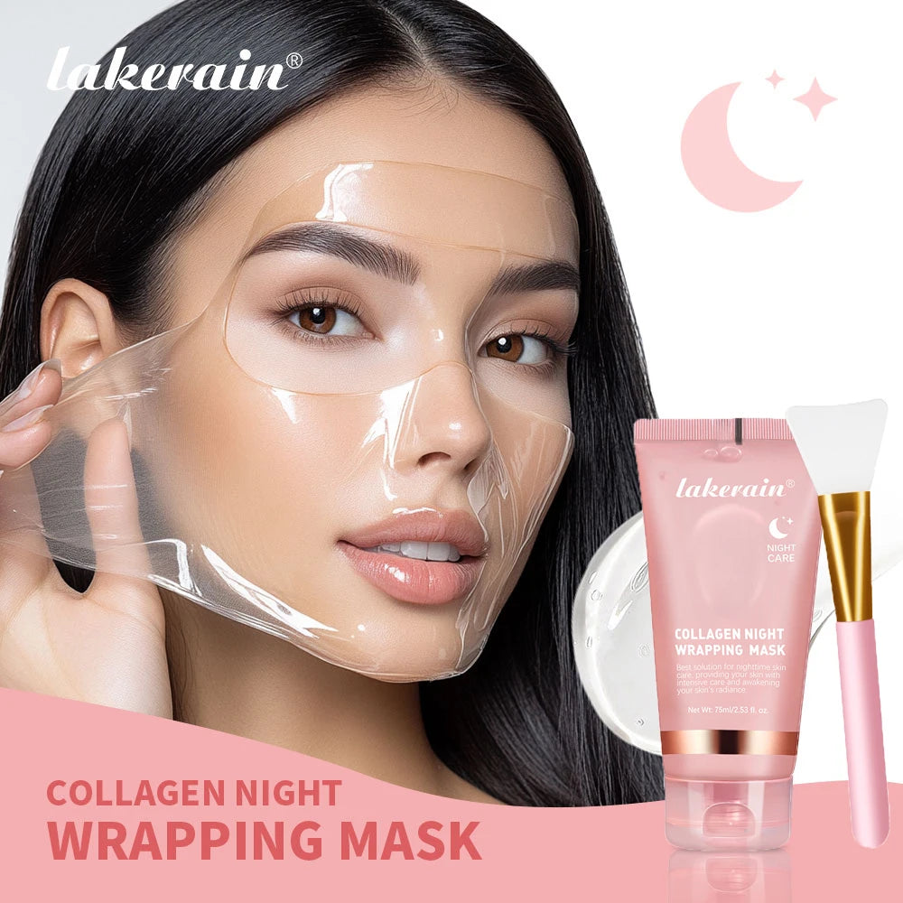 Collagen Wrapping Mask And Brush Set Rejuvenation Moisturize Brightening